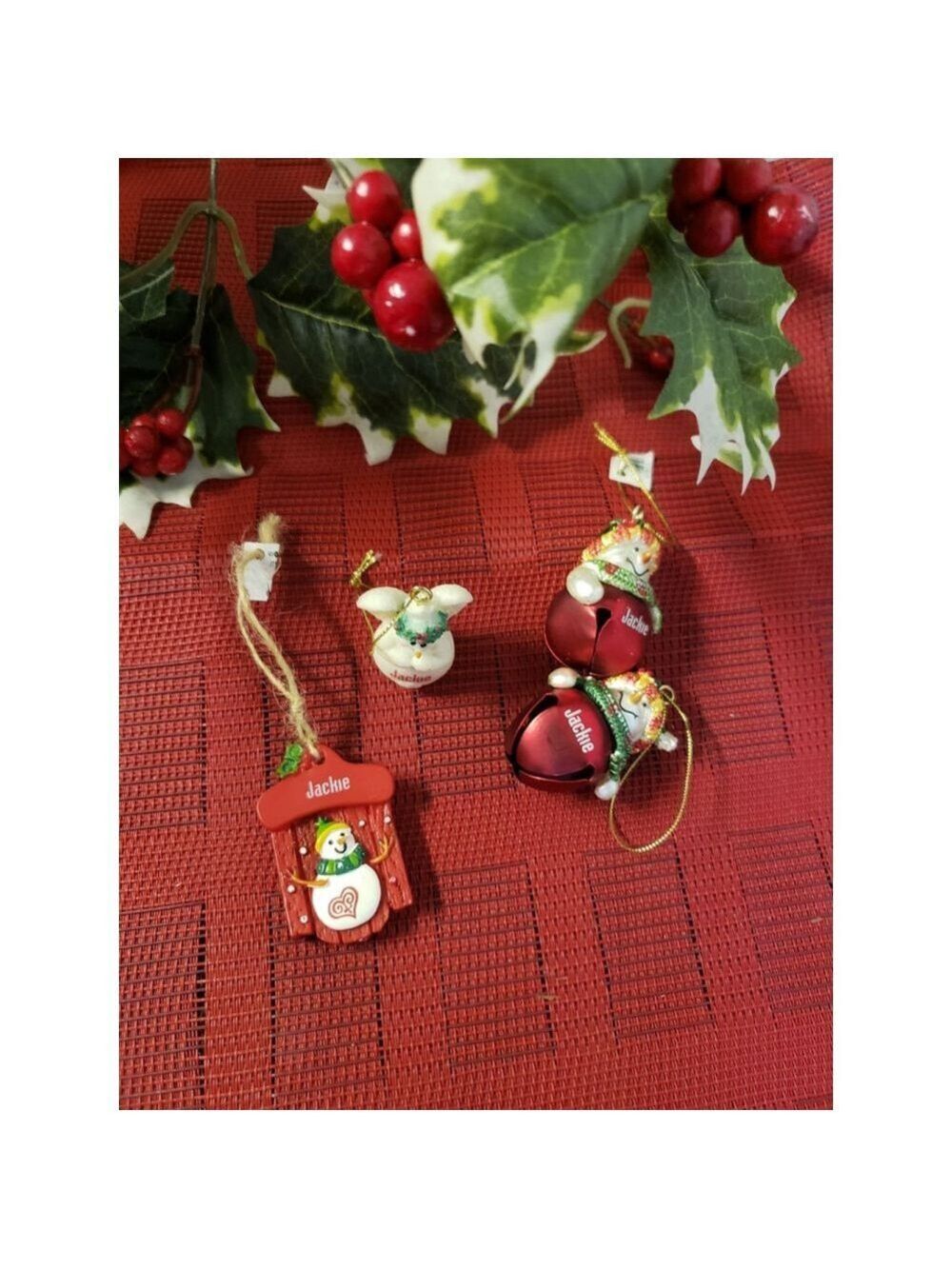Vintage Jackie Christmas Ornaments